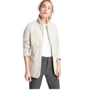 Women's S Athleta Moonstone Snap Front Puffed Evolution Blazer Jacket